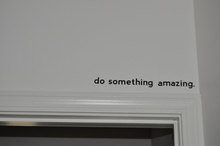 Free shipping Inspirational quote decal – Do Something Amazing.. Over the Door Vinyl Wall Decal Sticker Art , 45cm J2054