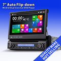 Motorized retractable panel Universal 1Din 7 Car DVD navigation system with 3G WiFi TV DVR RDS