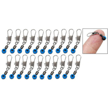 2015 Highly Commend New 20Pcs Blue Fishing Line to Hook Swivels Shank Clip Connector