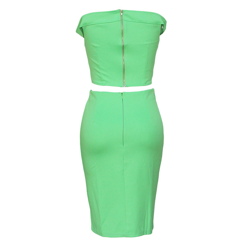Green-Chic-Cutout-Off-Shoulder-Skirt-Set-LC22185-1-26756