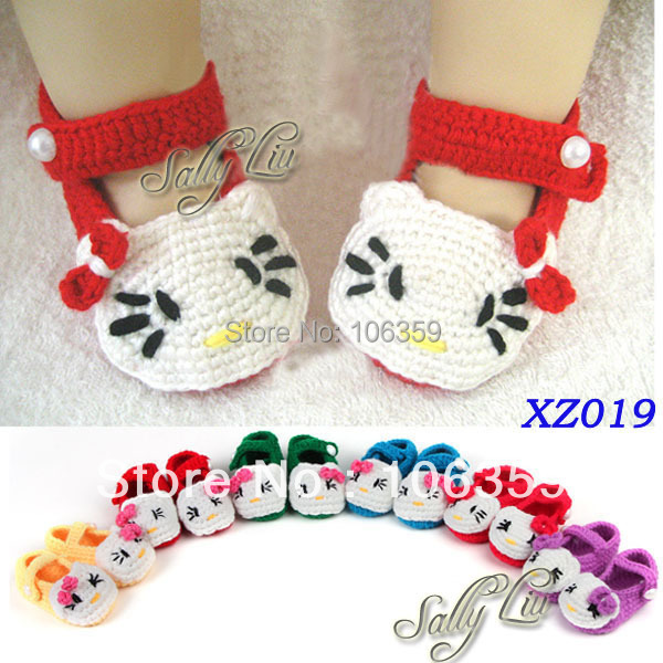 Baby Slipper Booties Crochet Knit Newborn First Walker Shoes Infant 