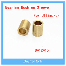 Free shipping 4pcs bearing bushing 3d printer accessory Ultimaker copper bush sintered 8mm * 12mm * 15mm diy for slide block