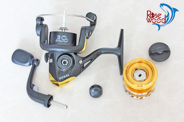 2015 Low priced fishing spinning reel aluminum alloy spool OH 200 fishing Apparatus 5.51 Bearings three spinning fishing reel pesca   (16)