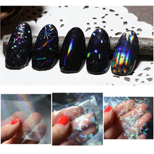 6pcs/pack New Transparent Nail Foils Starry Sky Glitter Nail Art Transfer  Sticker Paper (4cmX120cm each piece)