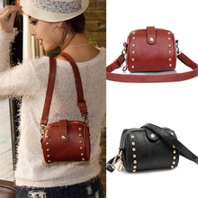 Mini Rivets Bag Single Shoulder Bag PU Messenger Bag 2 Color