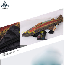 Red Trout Fish Bag Colorful Seafish Messenger Bag Creative 3D Fish Sling Bag