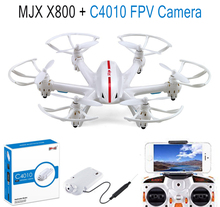 F15309-B/10 MJX X800 2.4G Gyro RC Drone Hexacopter UAV 3D Roll Auto Return Helicopter + MJX C4010 720P 1.0MP HD FPV Camera