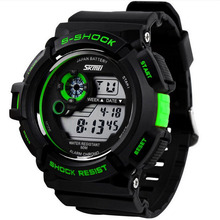 Cuarzo electrónica relojes de hombre Skmei S choque impermeable Relogio Masculino G Sports ejército militar LED Digital reloj de pulsera