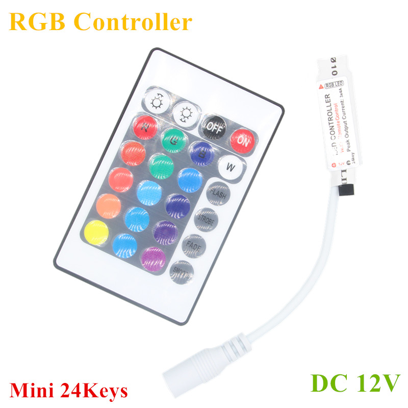 TC 3*4A RGB Controller Dynamic Modes and Color 24Keys DC 12V Mini LED RGB Dimmer Switch For 3528 5050 RGB LED Strip Light lamp