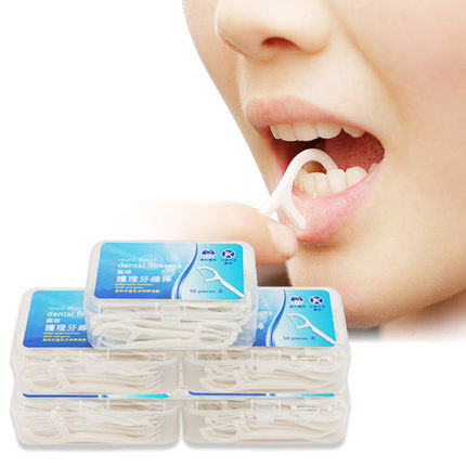 Portable Dental Flosser Pick Teeth Stick Picks Floss Higiene Bucal Cura Denti Irrigator Oral Clean Dientes 50PCS/LOT Wholesale