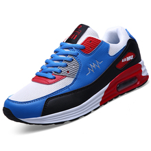 New 2016 Men Breathable Shoes Casual Mesh Basket Femme Sport Walking Shoes Lace Up Outdoor Flat Trainers Zapatos Hombre Air Red