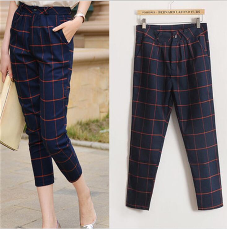 vintage plaid pants womens