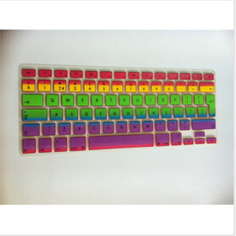 WholesaleUK EU Rainbow font b Laptop b font Keyboardx100 Silicone Skin Protector font b Cover b