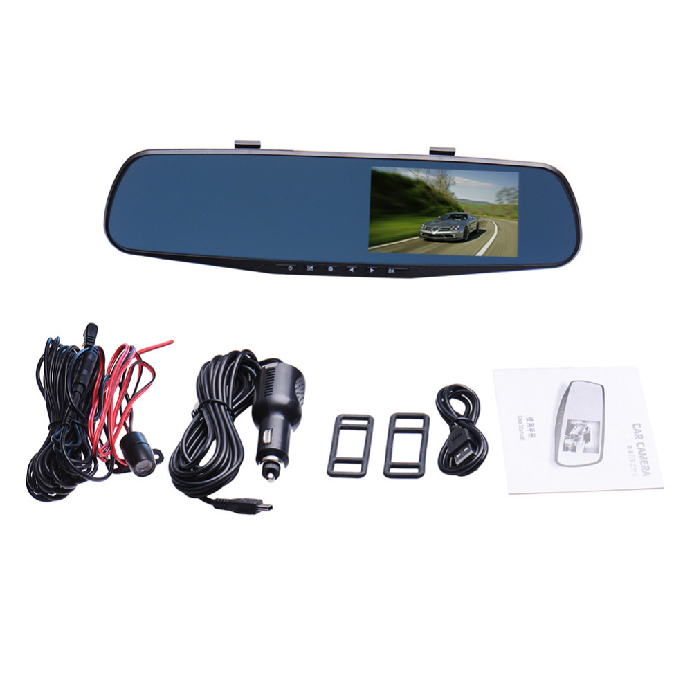 TFT LCD Parking Car Rear View Mirror Monitor 4.3'' Rearview Monitor for Backup Reverse Camera with G-sensor