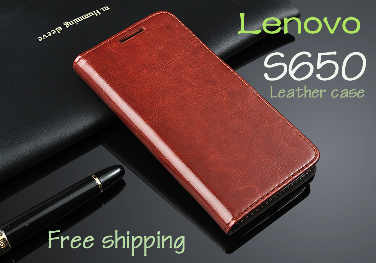 Free shipping Lenovo s650 cell phone cases Fashion Business S 650 leather cases protective sleeve shell