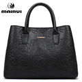 Famous Designer Genuine Cow Leather Woman Messenger Bags Luxury Embossing Handbags Casual Tote Crossbody Shoulder Bags