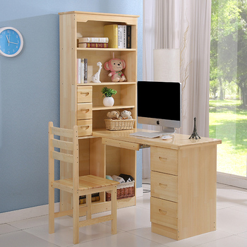 Massivholz Desktop Computer Schreibtisch Ecke Bücherregal Regale mit