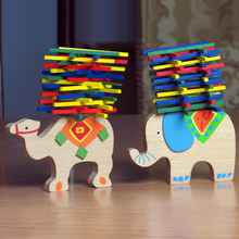 Baby Toys Educational Elephant/Camel Balancing Blocks Wooden Toys Beech Balance Game Gift For Child