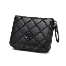 2016 New High Quality Ladies Purse PU Leather Women’s Plaid Short Design Zipper Wallet Small Handbag Card Holder Bag 6 Color