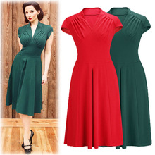 2016 Women Short Sleeve Slim Fashion Sexy Elegant Retro Vintage Tartan Patchwork Casual Summer Bodycon V-neck Vestidos Dress