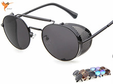 Luxury Quality Steampunk Goggle Sunglasses for Men Metal brand Designer punk spectacles women Oculos De Sol masculino feminino