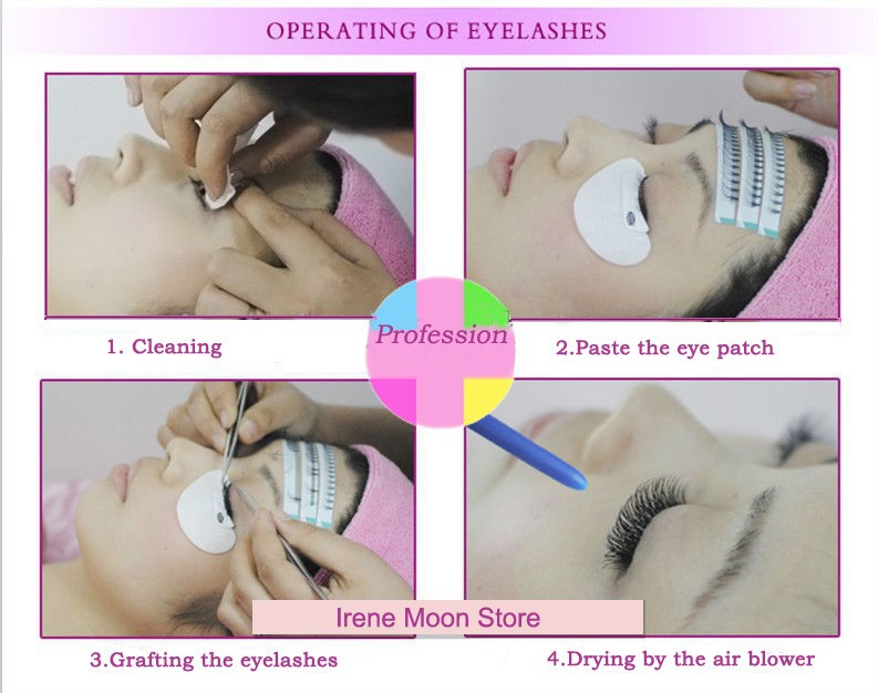 operating of eyelashes