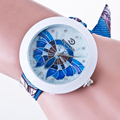 Women s Casual Wrist Watch Ladies Quartz Generva Brecelet Watch Fabric Band The Rhinestone Dial Reloj