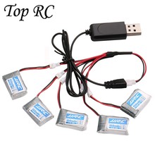 5PCS JJRC H20 3.7V 150mAh 30c Battery USB Cable Set Main Replacement Spare Parts For RC Quadcopter Helicopter Drone New