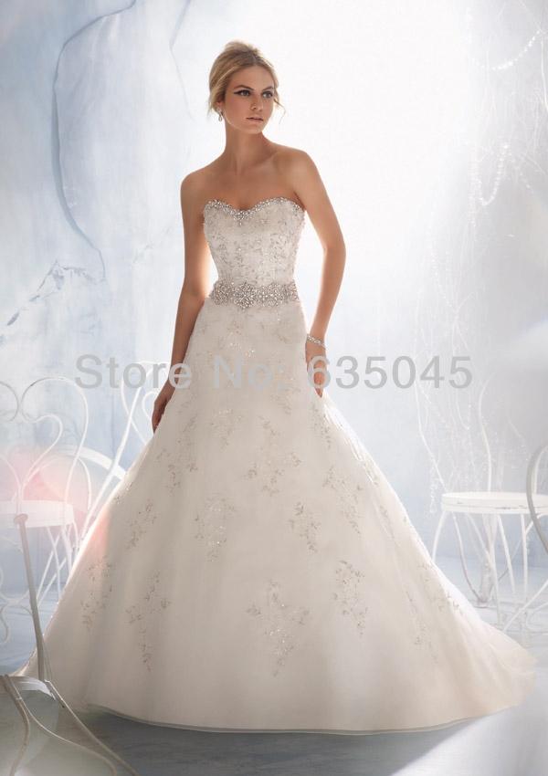 2015 New Custom Made Ivory White Vestido De Casamento Satin Organza Lace Applique Pearls Beading Strapless