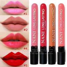 NANI Sexy 18 Color Waterproof Elegant Matte Smooth Lipstick Lip Stick Lipgloss Long Lasting Sweet Girl
