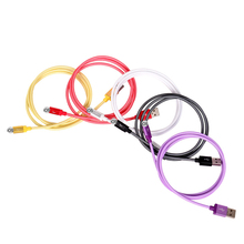 New Colorful 1M Braided USB Charger Data Cable for iPhone 5 USB Cable For iPhone 6