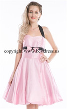 free shipping Peter pan collar tartan dress new black white vintage 50s rockabilly party evening pin up