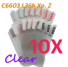 10pcs Ultra Clear screen protector anti glare phone bags cases protective film For SONY C6603 L36h
