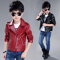 NEW Toddler Leather Jacket 2016 New Brand Spring Baby Boys Leather Jacket PU Coat High Quality