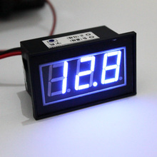 A prueba de agua 2 Wire 12 V azul LED Digital autos motos battery Monitor voltímetro