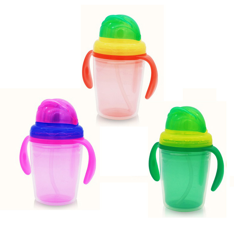 1 pc Cute Baby Cup Kids Children Learn font b Feeding b font Drinking Water Straw