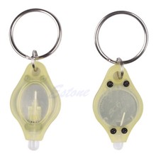 1Pcs Mini Micro Super Bright Light LED Camping Flashlight KeyRing Keychain Torch Lamp with Free Drop