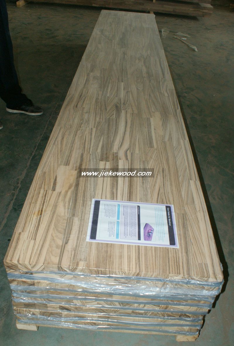 Zebrano massief hout werkblad in zebrano ...
