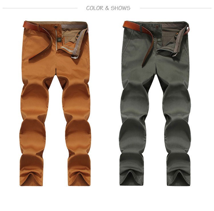 4 Colors 30-42 100% Cotton Fashion Joggers Men Casual Long Pants Men\'s Clothing Black Khaki Pants Trousers Autumn Summer Brand (12)