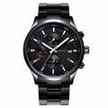 2016 LANGGEYA BRAND MEN QUARTZ WATCH MULTI FUNCTION MENS DRESS WATCHES 30m DIVING FULL STEEL MEN