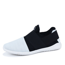 black white patchwork mens fashion shoes summer breathable slip-on walk shoes for man the same kind as the star loafers cheap
