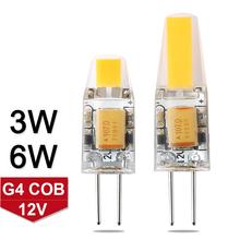 Mini Dimmable G4 COB LED Bulb 3W 6W DC/AC 12V LED G4 COB Lamp Chandelier Light Super Bright Lampada LED Replace Halogen G4 Lamp