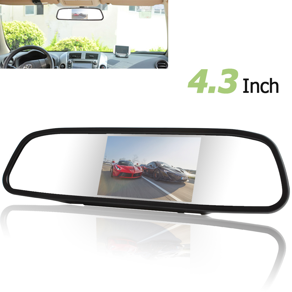 Univeral 4.3 Inch Color TFT LCD Parking Car Rear View Mirror Monitor 4.3'' Rearview Monitor for Backup Reverse Camera Univeral 4.3 Inch Color TFT LCD Parking Car Rear View Mirror Monitor 4.3'' Rearview Monitor for Backup Reverse Camera