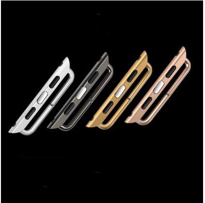 New Colorful Seamless Metal Connector Clasp Watch Band Buckle Connection Adapter for Apple Watch 38mm 42mm with Screwdriver.