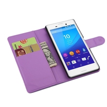 M4 AQUA Funda Card Wallet Cover for Sony M4 PU Leather 9 Colors Stand Magnetic Buckle
