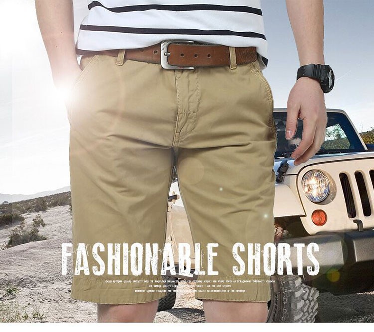 2015 Summer Men\'s Clothes Outdoor Men\'s Casual Cotton Casual Cargo Shorts Fifth Pants Army Khaki Blue Green 30~40 Brand AFS JEEP (5)