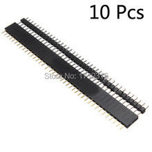 Brand New 10 Pairs 40 Pin 2.54mm Male & Female SIL Header Socket Row Strip PCB Connector