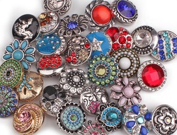 interchangeable jewelry wholesale snap ginger 50pcs lot rhinestone bracelet 18mm button jewellery mixed