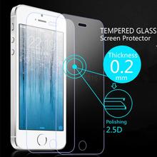 Ultra Thin 0.2mm Premium Explosion-Proof HD Clear Tempered Glass Screen Protector Film for iPhone 5 5G 5S SE With Retail Package