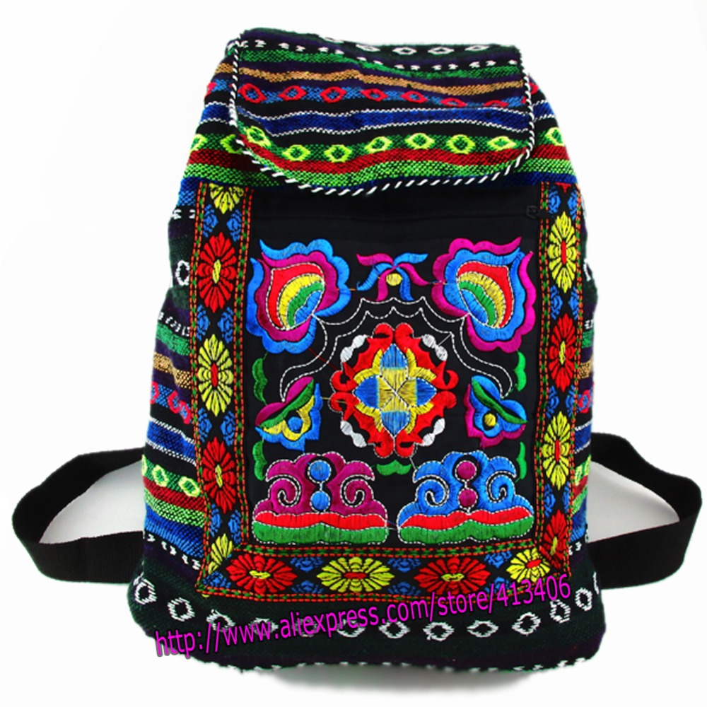 Tribal Vintage Hmong Thai Indian Ethnic Boho rucksack Boho hippie ethnic bag backpack bag L size